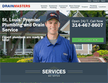 Tablet Screenshot of drainmastersplumbing.com